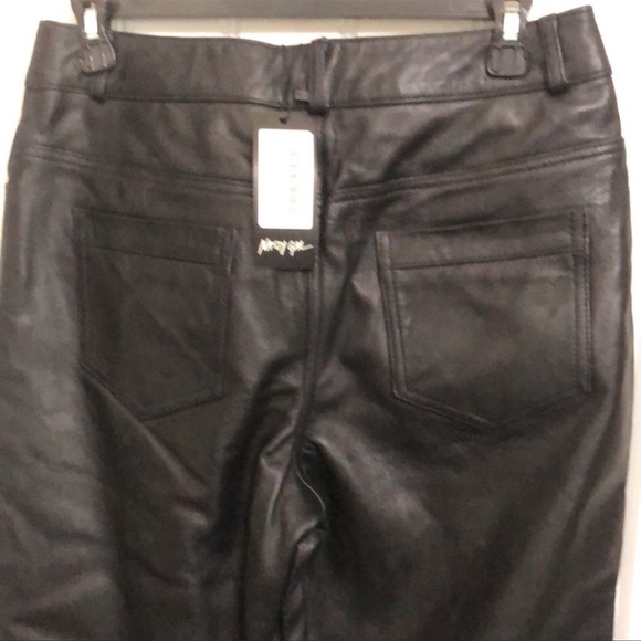 GENUINE LEATHER Straight Leg Pants - Picture 3 of 10